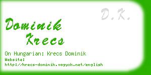 dominik krecs business card